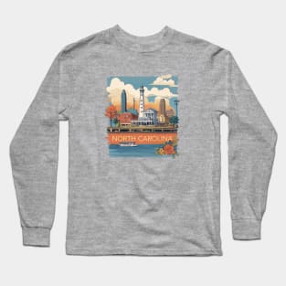 North Carolina Vintage Design Long Sleeve T-Shirt